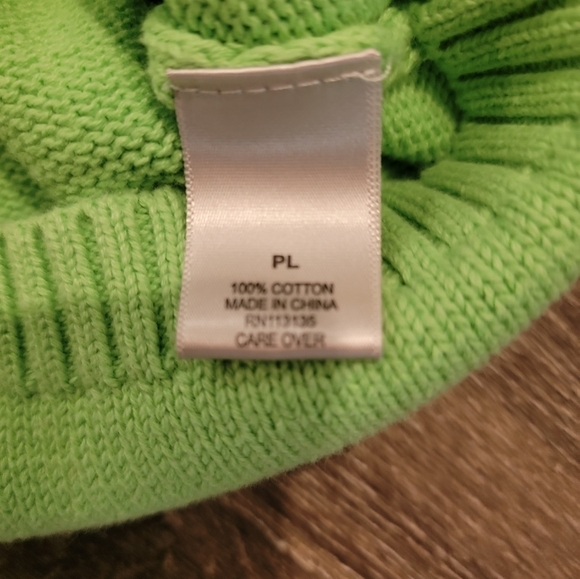 Jillian‎ Nicole Spring Green Detailed Turtleneck NWOT Petite Large - Picture 6 of 7